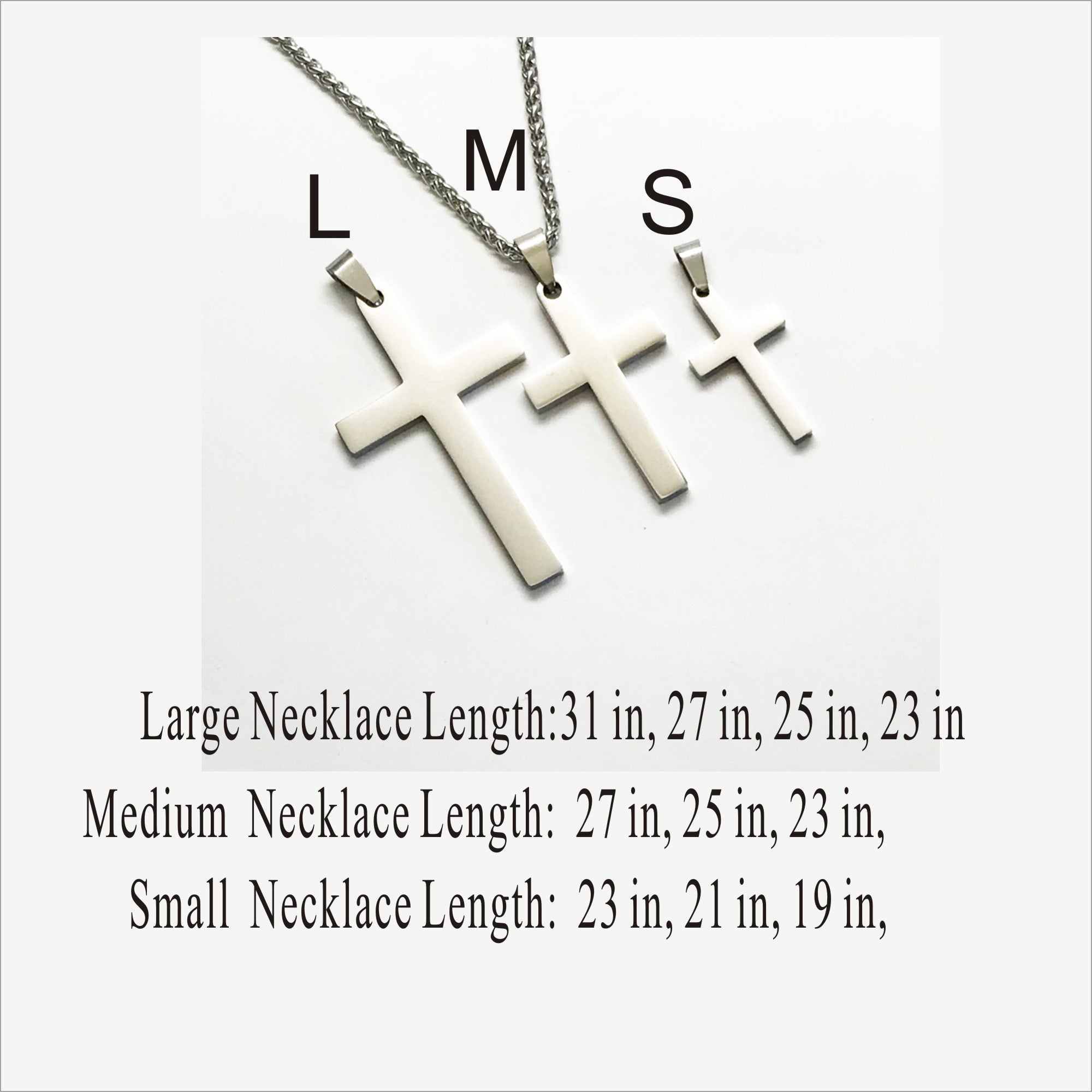 Personalized Stainless Steel Cross Necklace | Custom Engraved Christian Gift