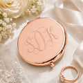 Personalized Bridesmaid Rose Gold Compact Mirror | Engraved Stainless Steel Pocket Mirror | Custom Wedding Party Gift (Copy) (Copy)