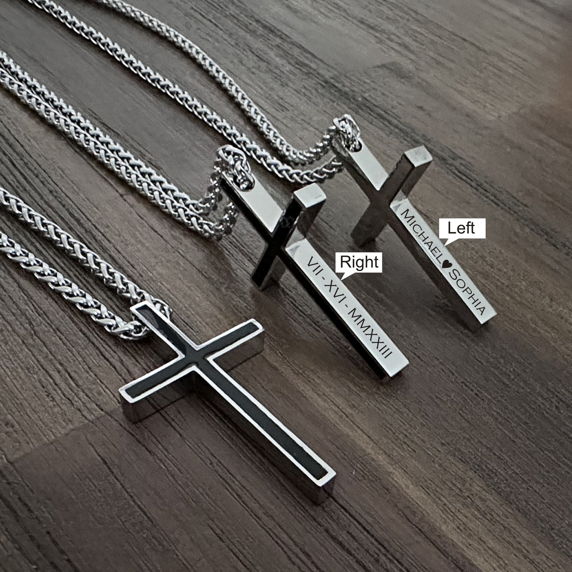 Personalized Cross Necklace – Custom Engraved Christian Gift