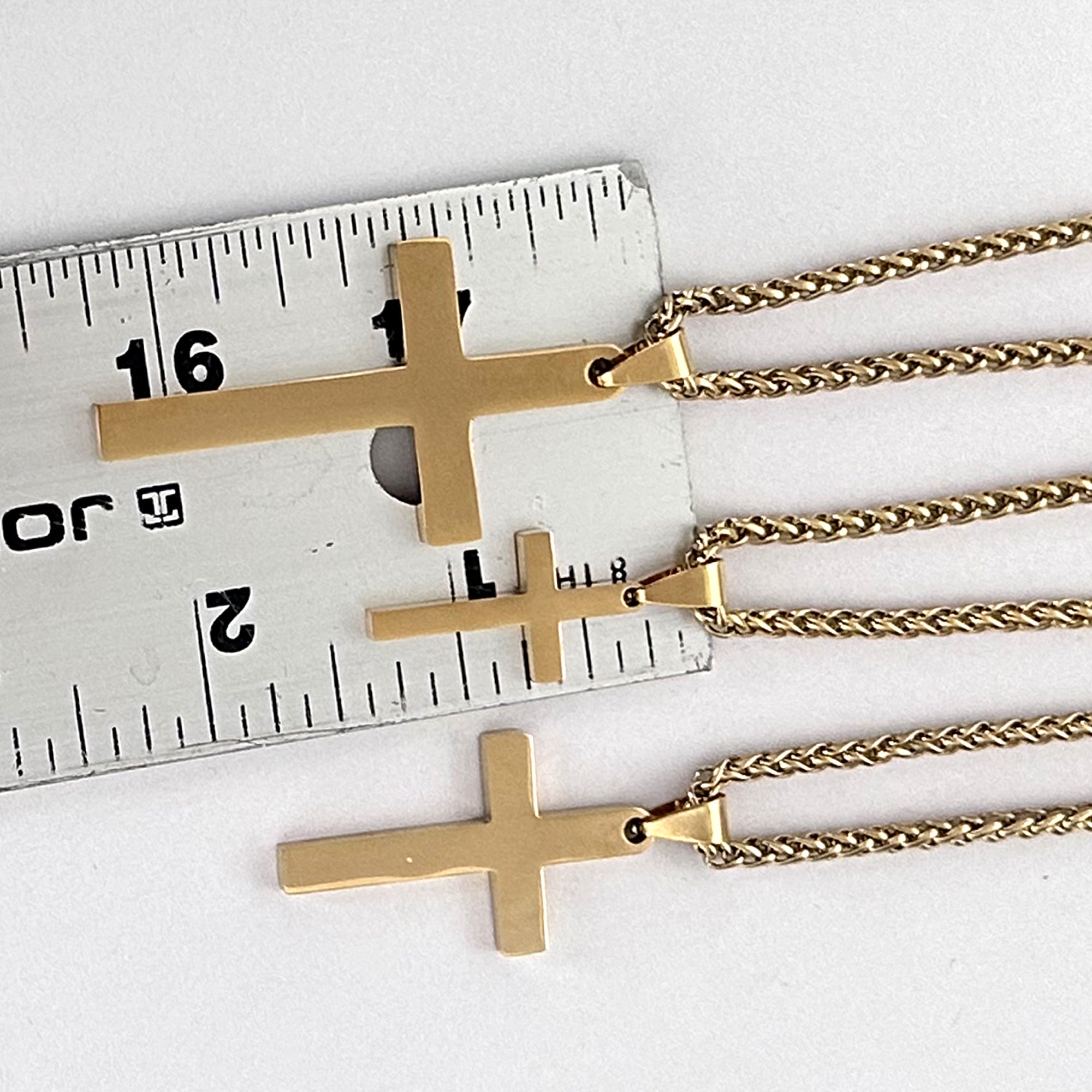 Personalized 18K Gold Plated Cross Necklace | Custom Engraved Christian Gift
