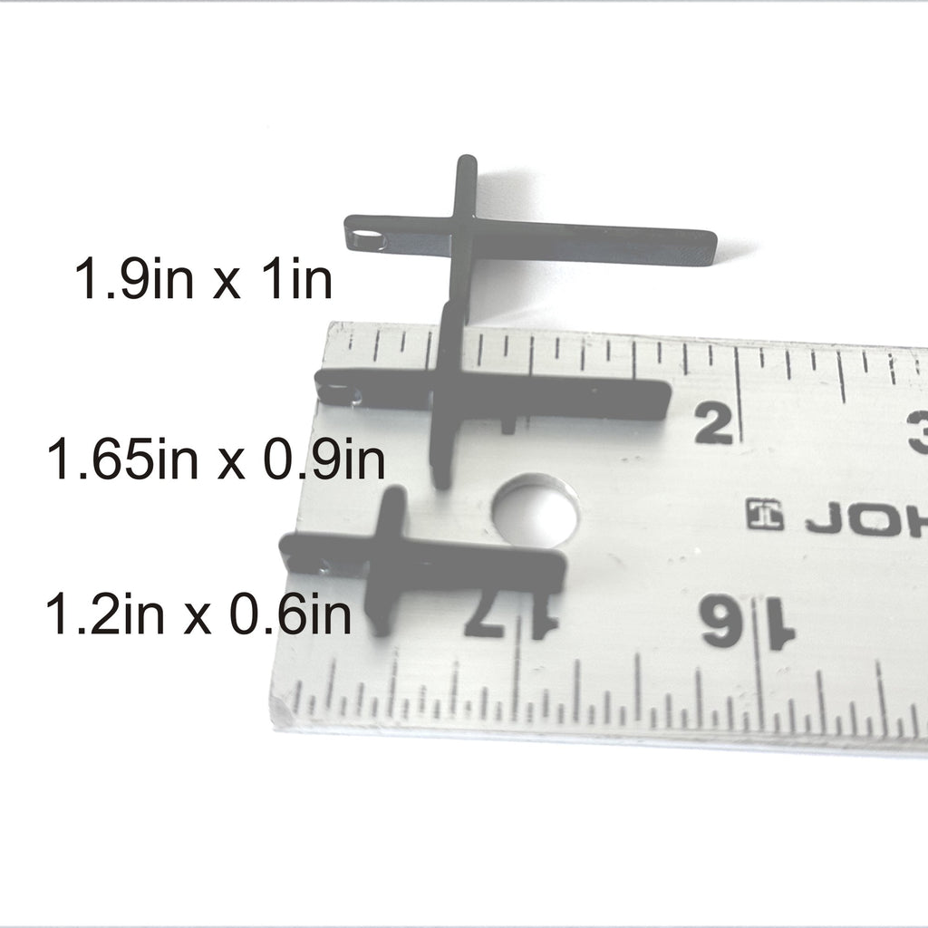 Personalized Black Stainless Steel Cross Necklace | Custom Engraved Christian Gift