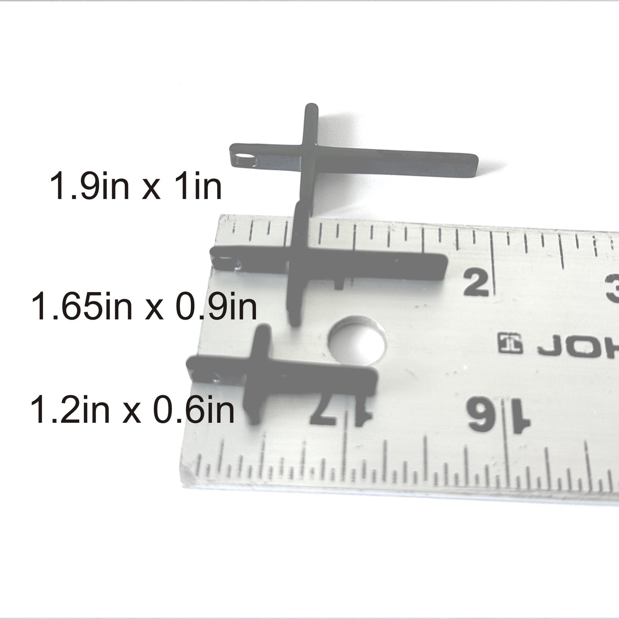 Personalized Black Stainless Steel Cross Necklace | Custom Engraved Christian Gift