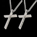 Personalized 925 Sterling Silver Cross Necklace | Custom Engraved Cross Pendant | Christian Gift for Men & Women