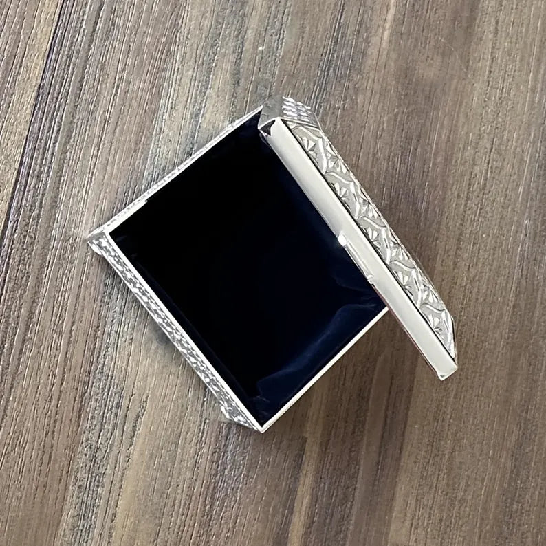Personalized Anniversary Jewelry Box | Engraved Victorian Silver Keepsake Box | Custom Gift for Wife, Girlfriend & Her
