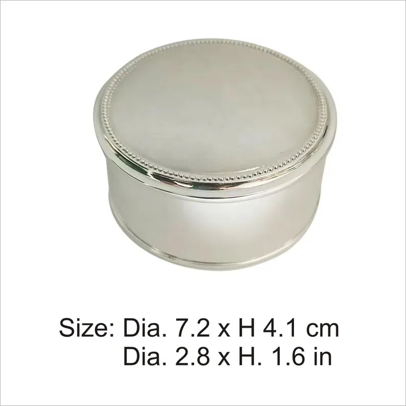 Personalized Baptism Jewelry Box for Girls | Engraved Silver Christening Keepsake | First Communion & Confirmation Gift