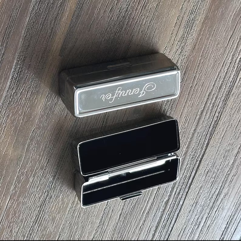 Personalized Lipstick Case with Mirror – Engraved Bridesmaid Gift